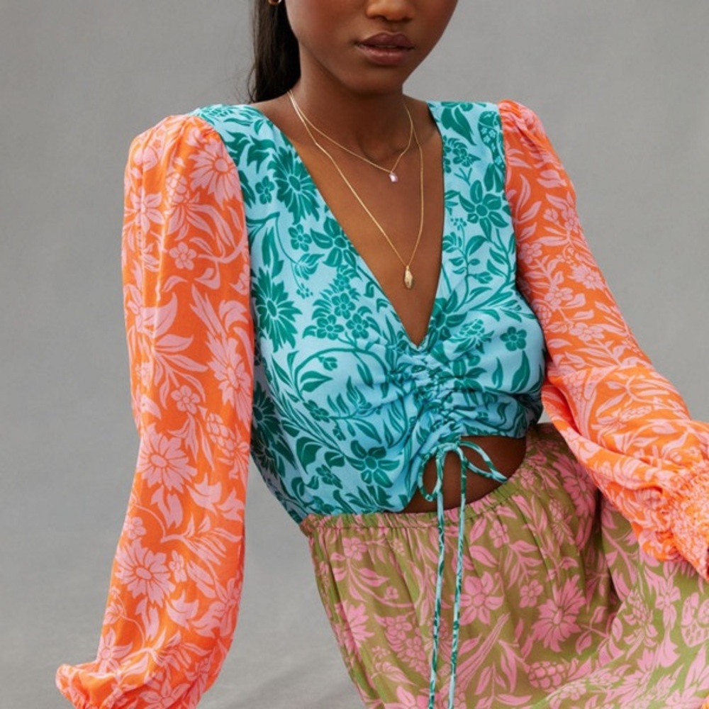 Farm Rio Colorblock Printed Maxi Dress - Picture 7 of 14